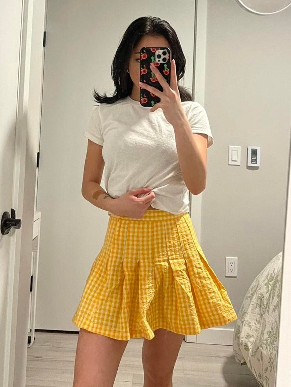 Urban Outfitters Gingham Mini Skirt Size Large
